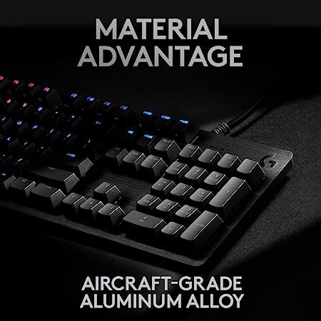 Logitech G 512 RGB Backlit Mechanical Wired Gaming Keyboard with GX Blue Clicky Key Switches