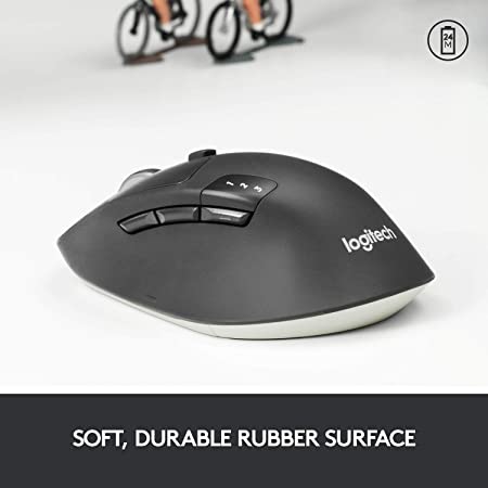 Logitech M720 Triathlon Multi-Device Wireless Mouse - Graphite Black
