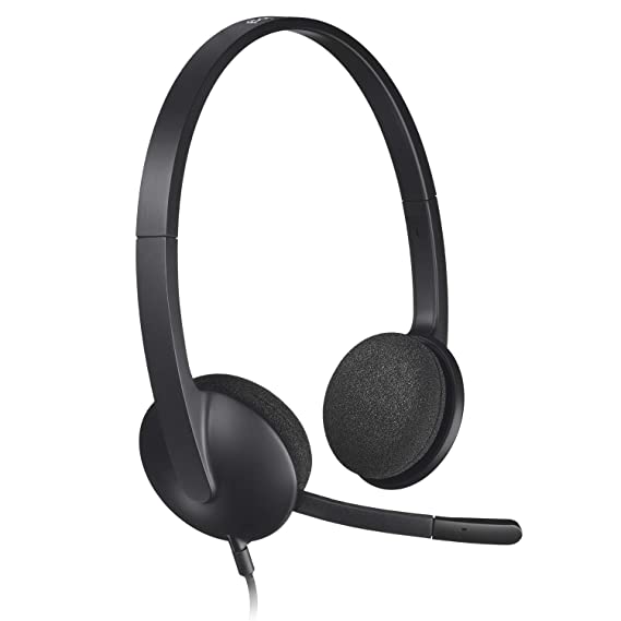 Logitech H340 Stereo H Noise-Cancelling, Usb Wired Over Ear Headphones With Mic For Pc/Mac/Laptop