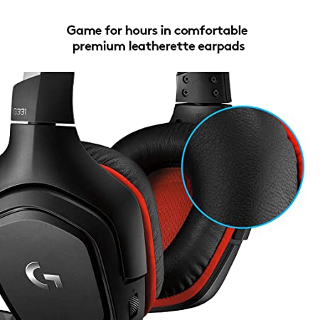 Logitech G331 Stereo Over Ear Gaming Black Headset With Mic
