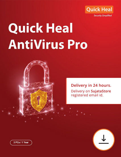 Quick Heal | Antivirus Pro | 3 User | 1 Year | Email Delivery in 24 hours