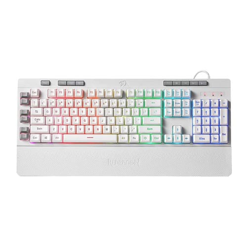 Redragon K512 Shiva White RGB Backlit Membrane Gaming Keyboard