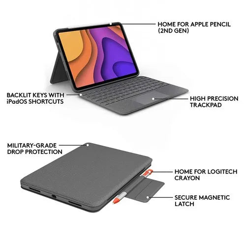Logitech Folio Touch Keyboard Case For iPad Air 4th Generation